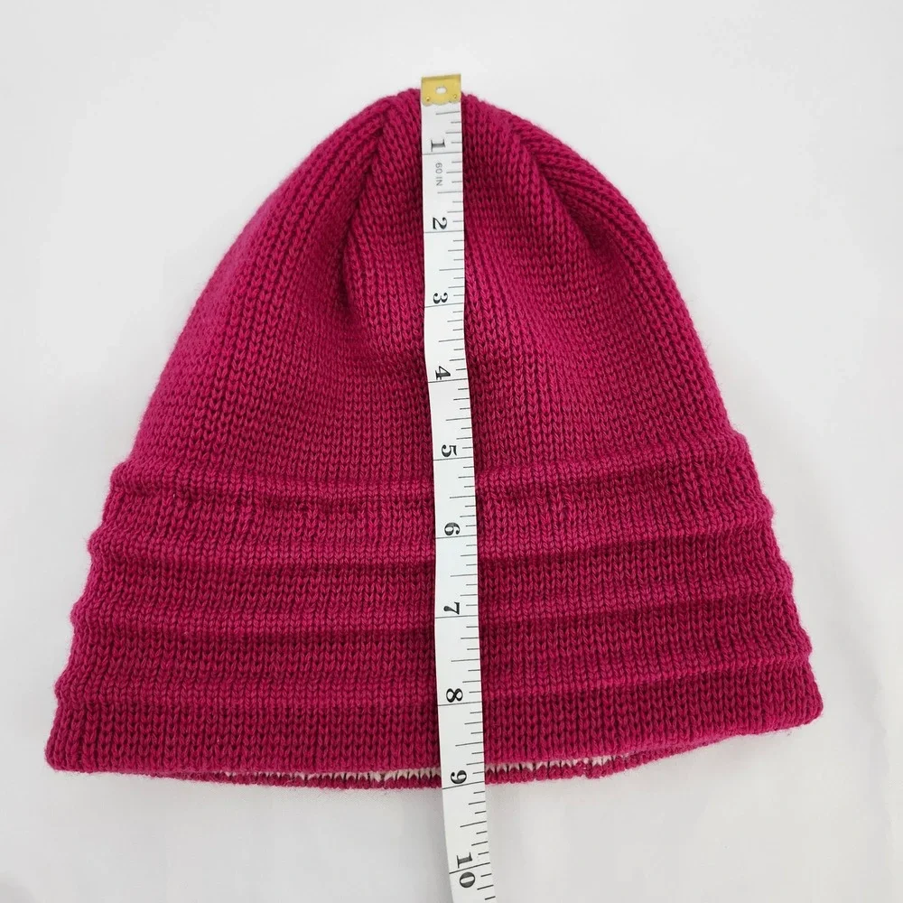 Wigwam Knit Beanie Fuchsia Toboggan Winter Ski Aspen Snow Made In‎ USA